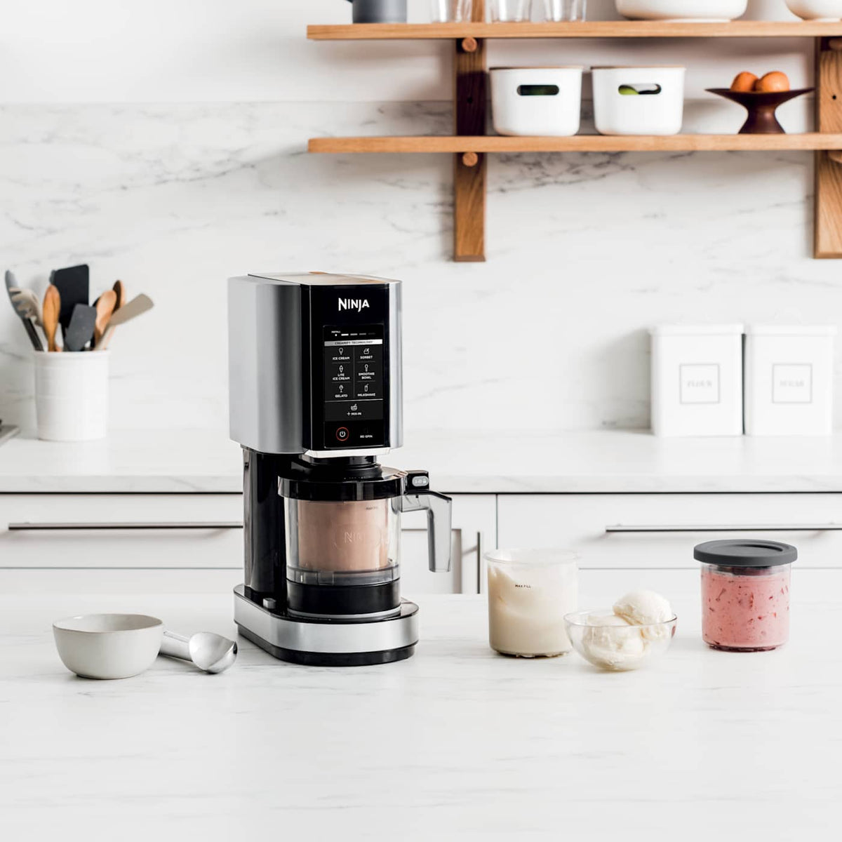 Ninja™ CREAMi™, NC301C, Ice Cream, Gelato, Milkshake, Sorbet, Smoothie Bowl, and Lite Ice Cream Maker, 7 One-Touch Programs