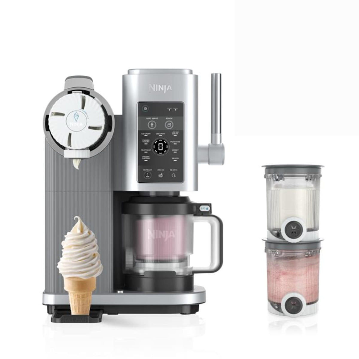 Ninja Swirl™ by CREAMi® Soft Serve & Ice Cream Machine and 2 Extra Pints Bundle