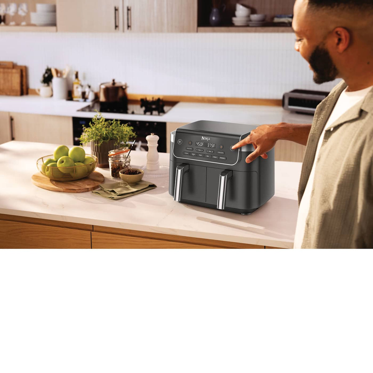 Ninja® DualZone™ 8-QT 6-in-1 Dual Air Fryer, Grey