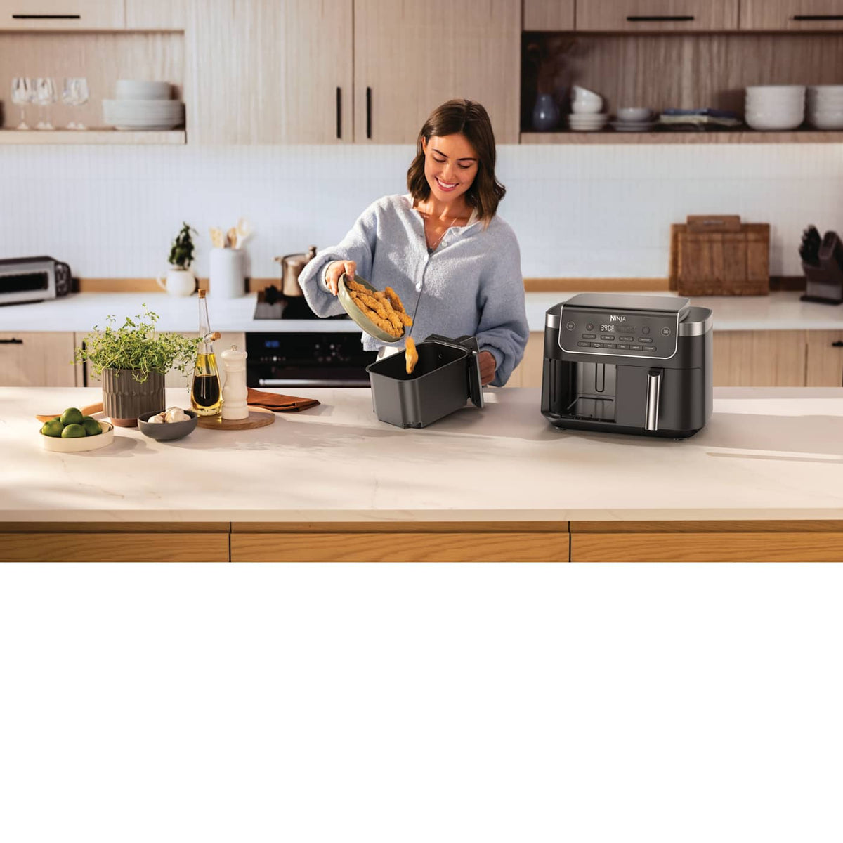 Ninja® DualZone™ 8-QT 6-in-1 Dual Air Fryer, Grey