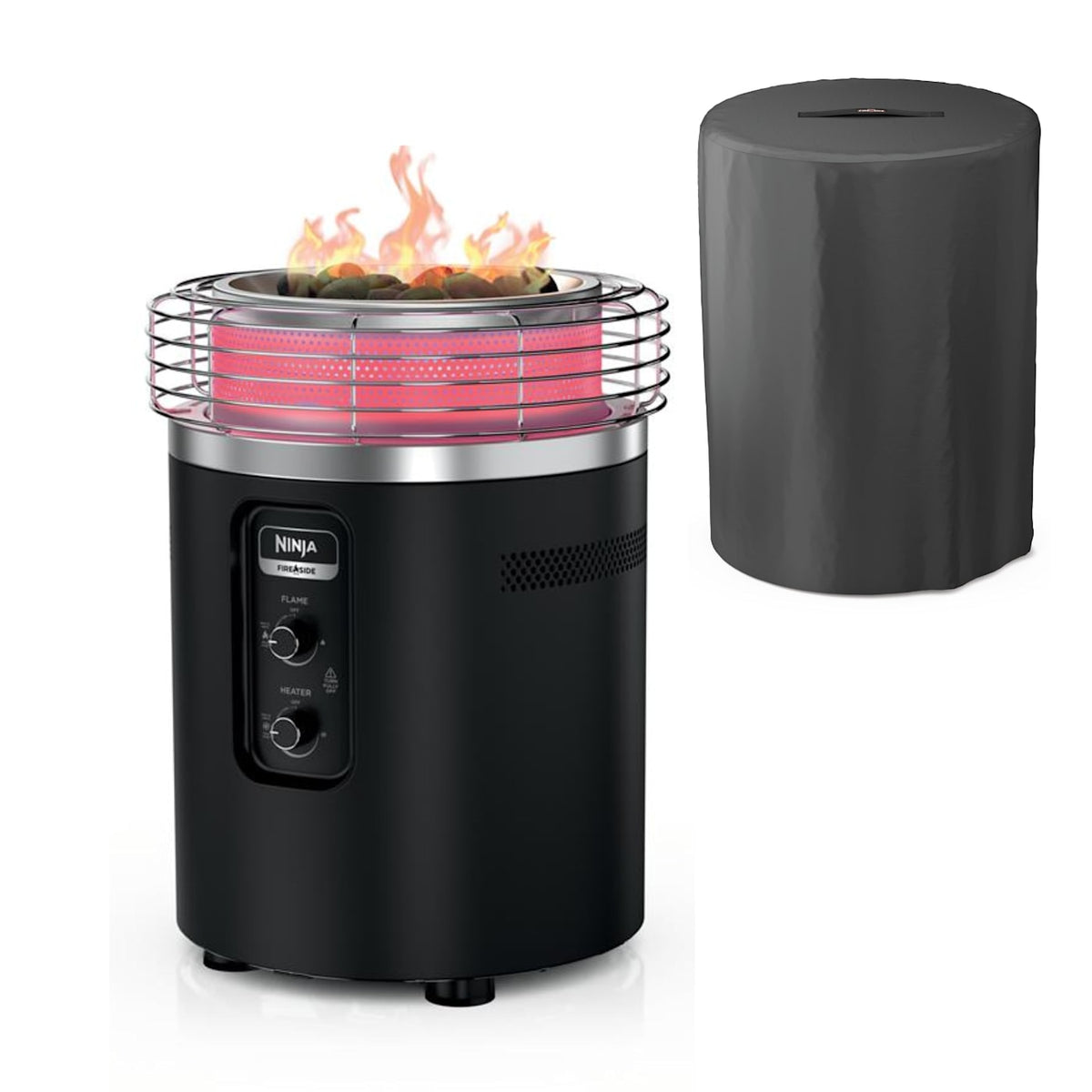 Ninja Fireside360™ Outdoor Heater & Fire Pit and Soft Cover Bundle