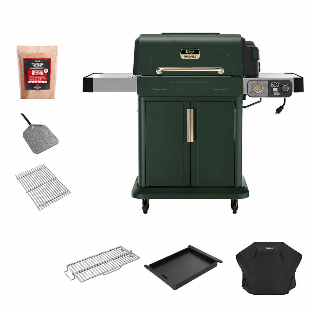 Ninja™ FlexFlame™ Propane Grill & Outdoor Cooking System Bundle, Green