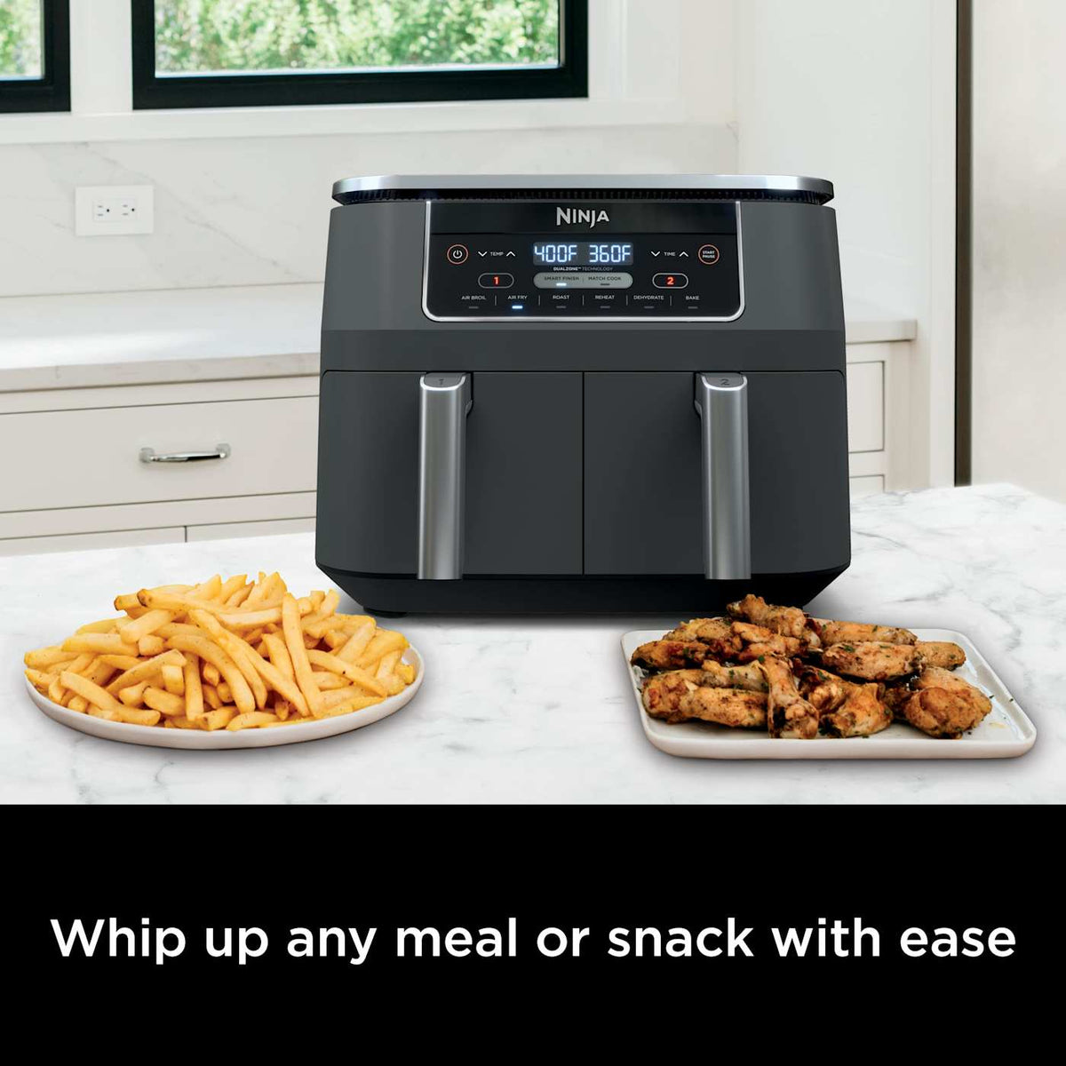 Ninja® Foodi™ 6-in-1, 8-qt. Double Air Fryer with DualZone™ Technology