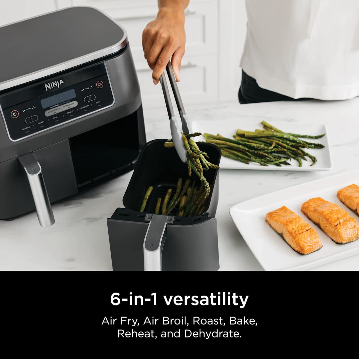 Ninja® Foodi™ 6-in-1, 8-qt. Double Air Fryer with DualZone™ Technology