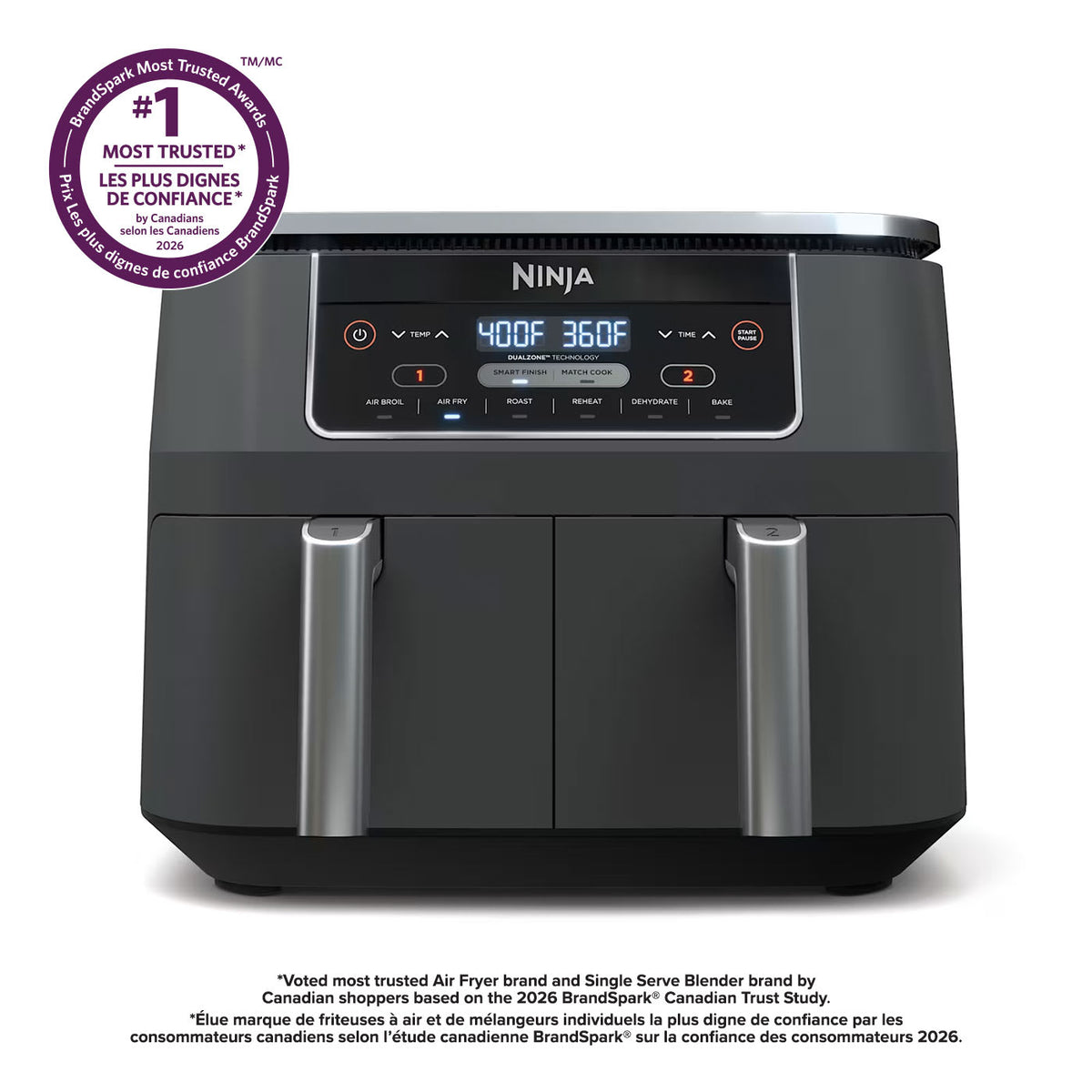 Ninja® Foodi™ 6-in-1, 8-qt. Double Air Fryer with DualZone™ Technology