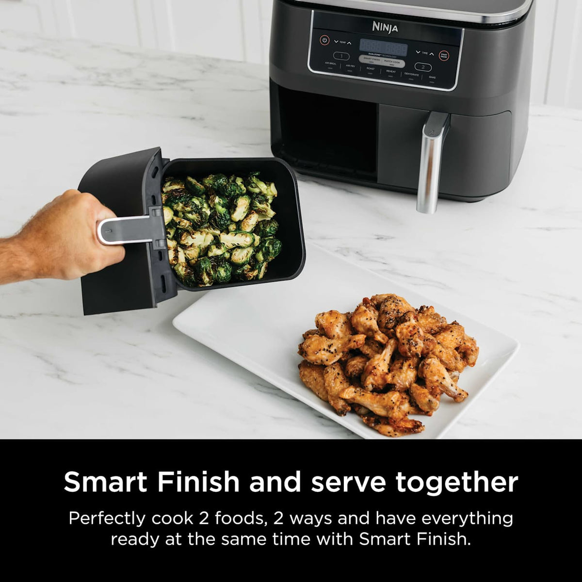 Ninja® Foodi™ 6-in-1, 8-qt. Double Air Fryer with DualZone™ Technology