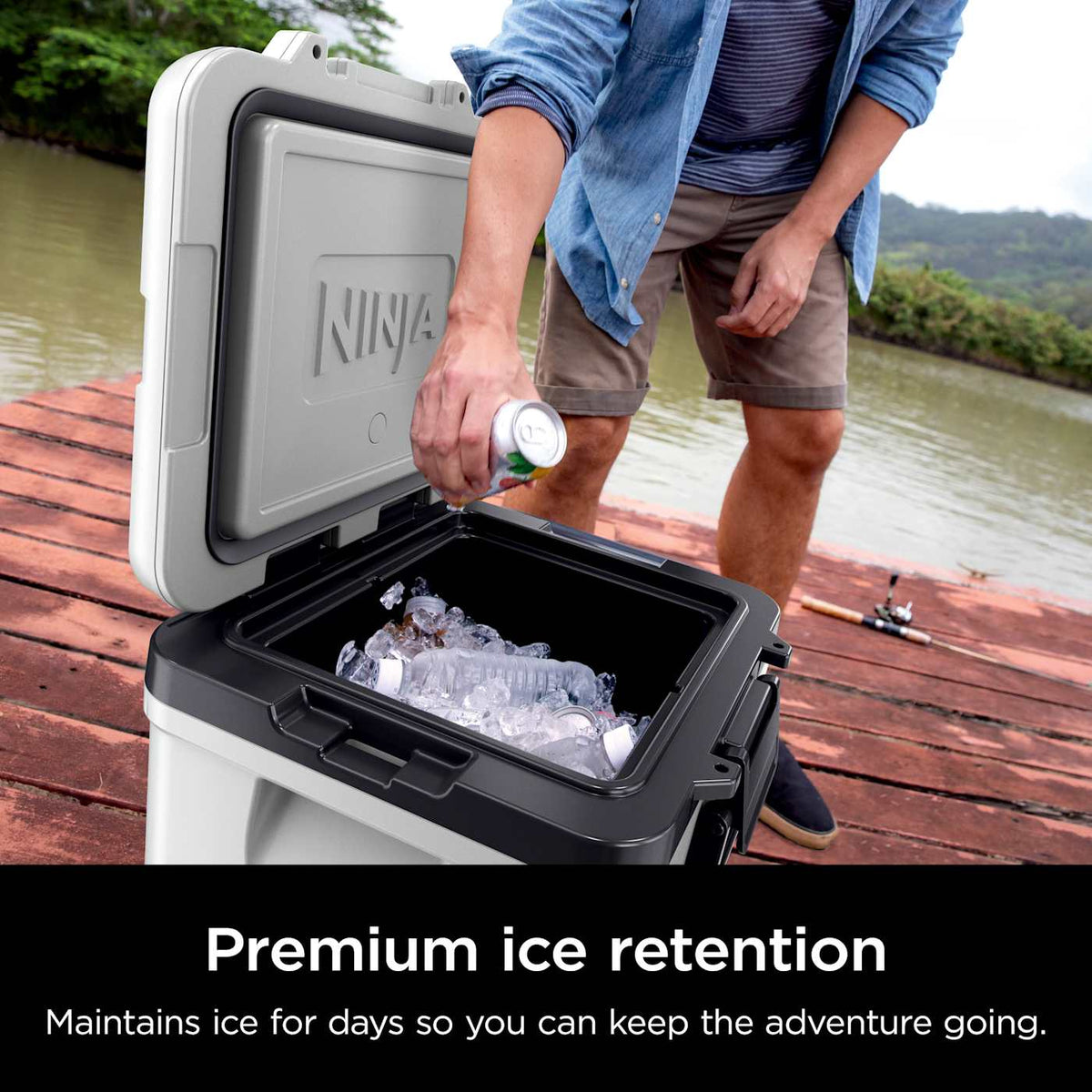 Ninja FrostVault™ 30qt Wheeled Cooler with Dry Zone, Lakeshore Blue