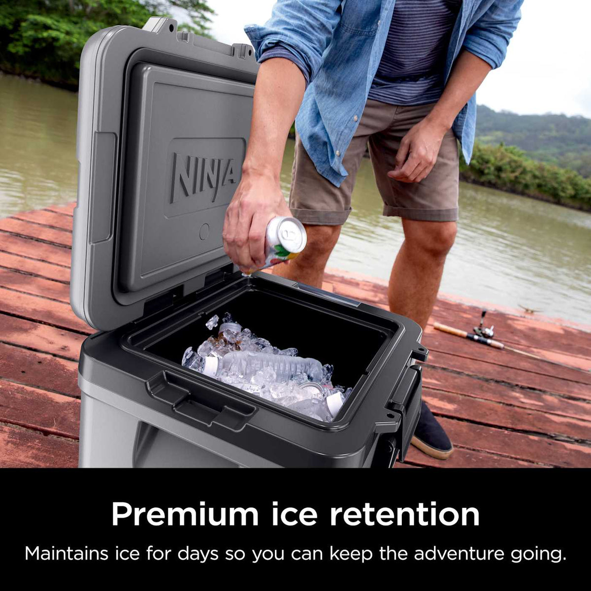 Ninja FrostVault™ 30qt Wheeled Cooler with Dry Zone, Lakeshore Blue