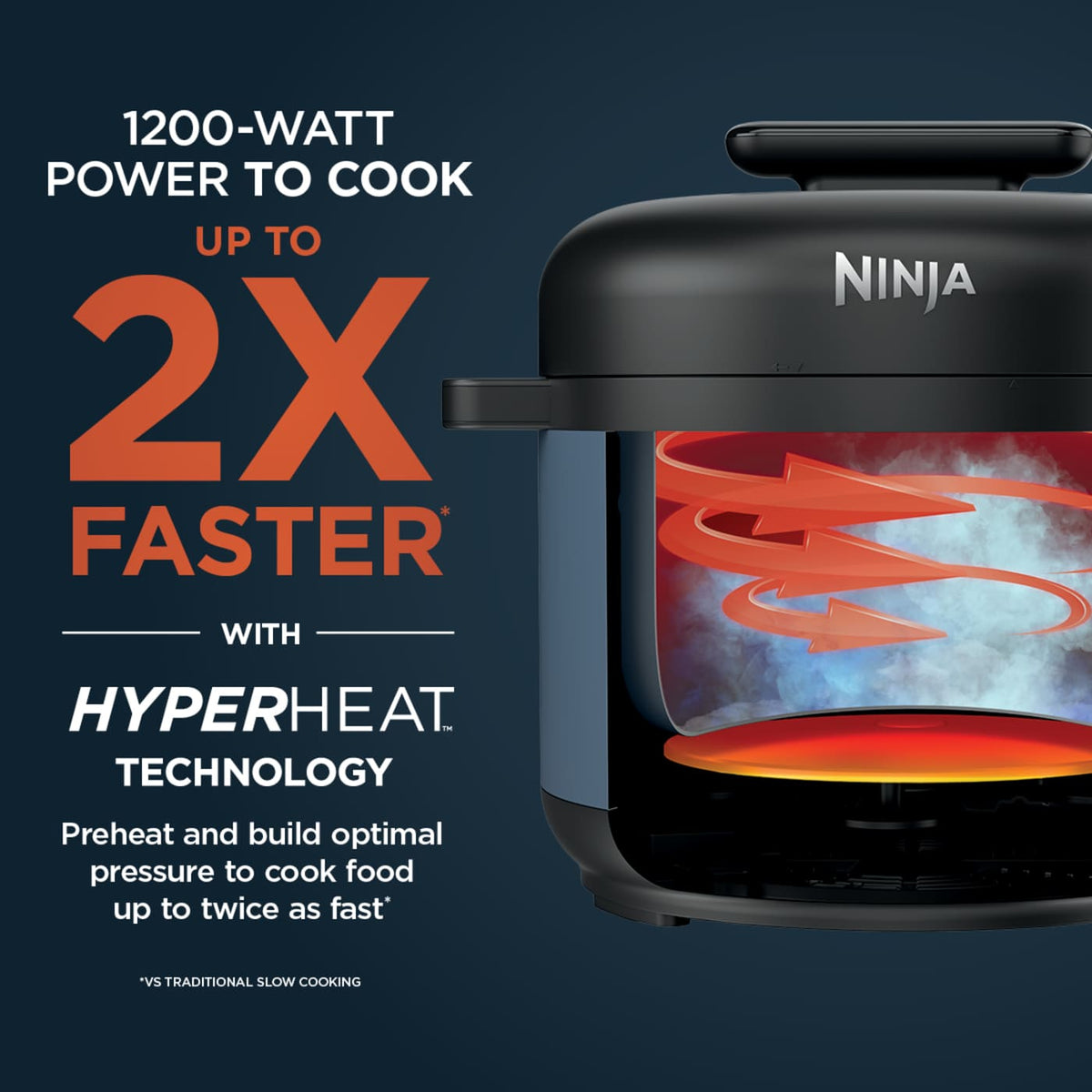 Ninja HyperHeat™ 6.5-qt Pressure Cooker with SimpliServe™ Pot​
