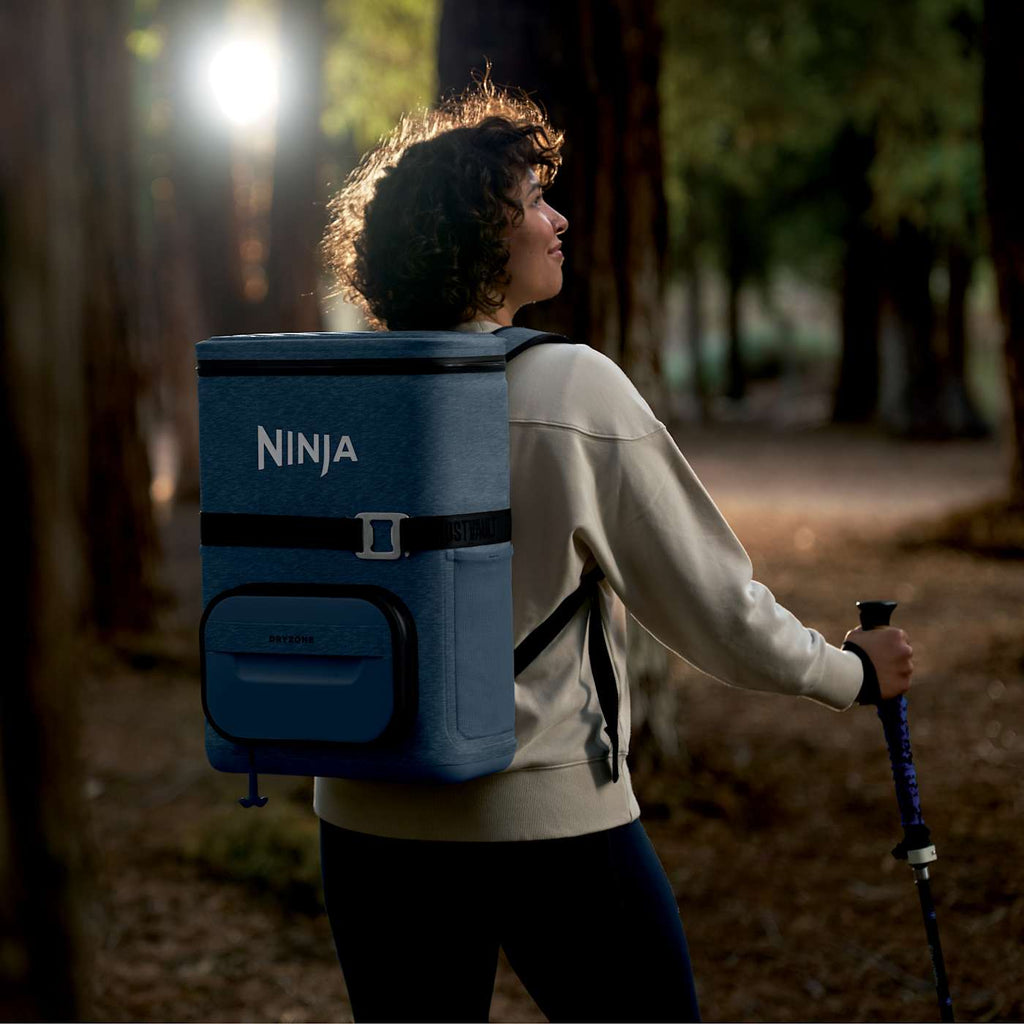 Ninja Outdoor FrostVault™ Go 24-Can Backpack Soft Cooler with Cold Dry Zone, Charcoal Gray