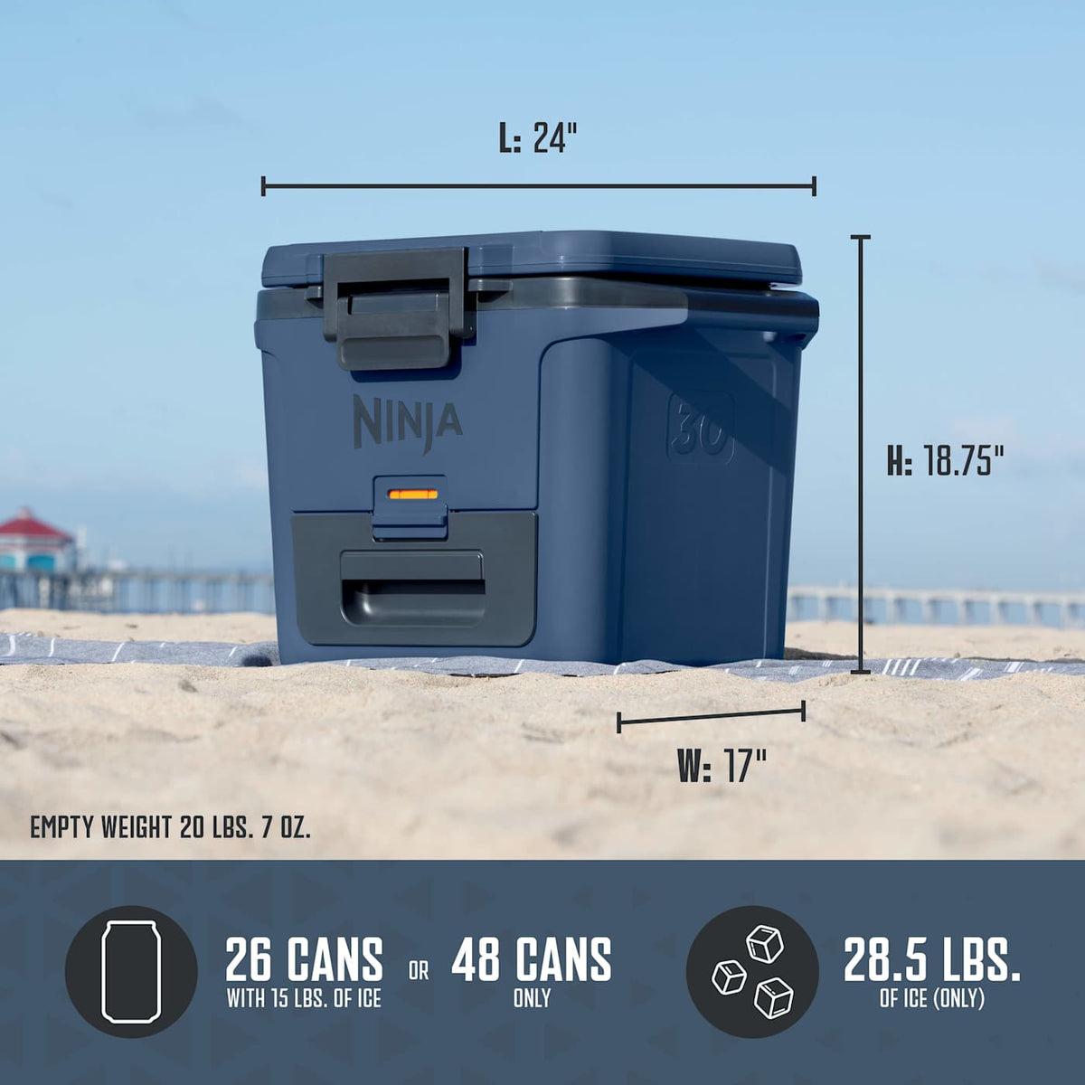 Ninja FrostVault™ 36-Can Backpack Soft Cooler and 30qt Hard Cooler Bundle