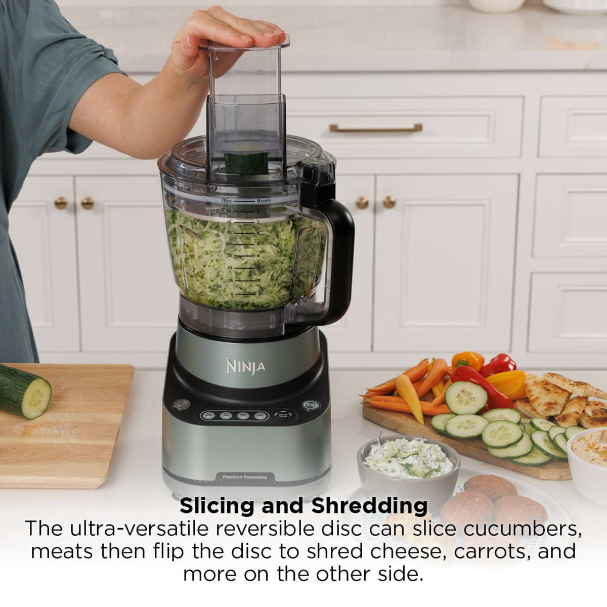 Ninja PrecisionPro™ Food Processor that Chops, Shreds, Purees, & Mixes Dough
