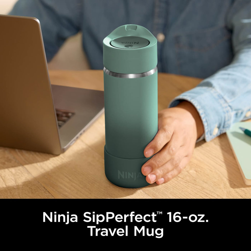 Ninja Sip Perfect™ 16oz Travel Mug, Jade Green