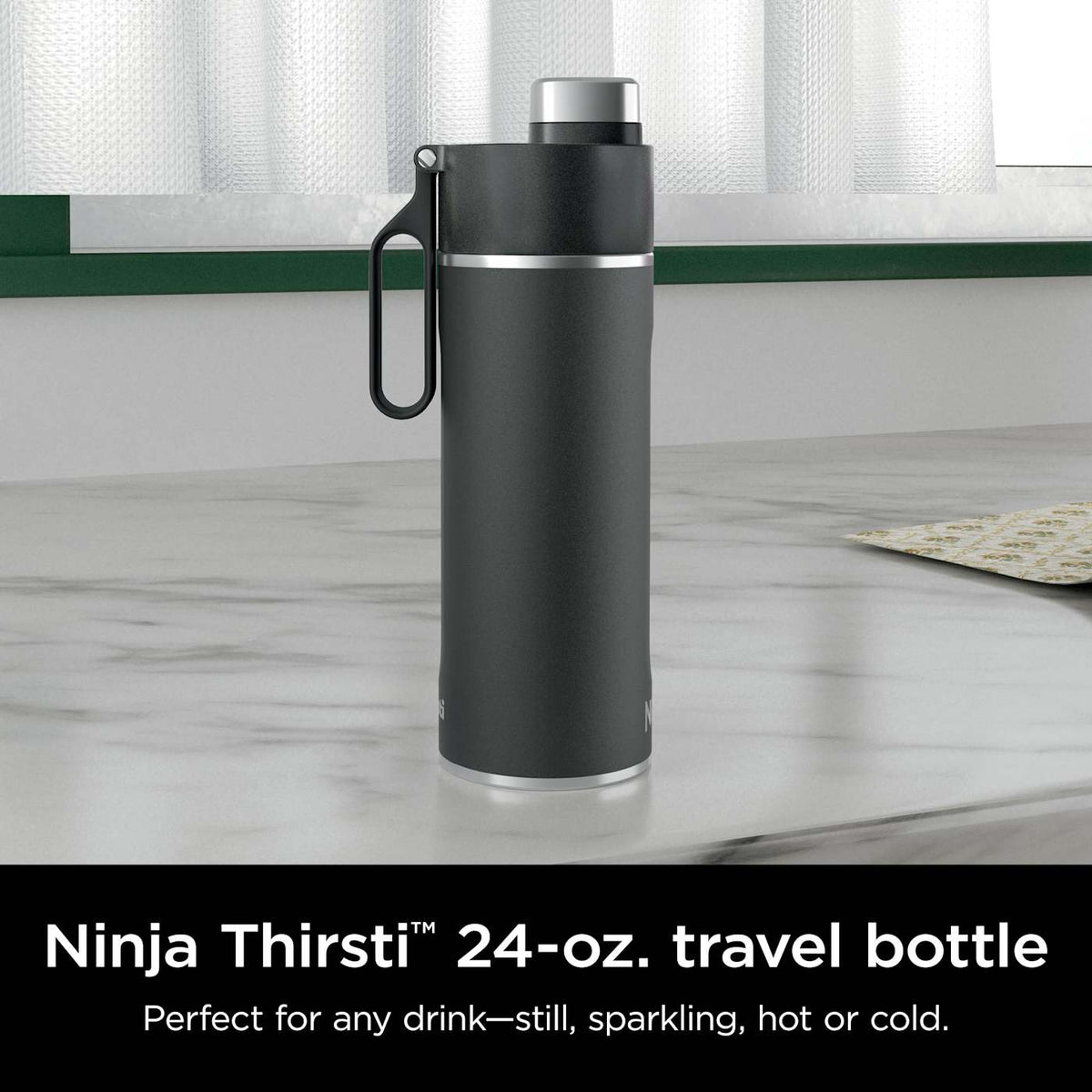 Ninja Thirsti™ 709mL. Travel Bottle, Blue
