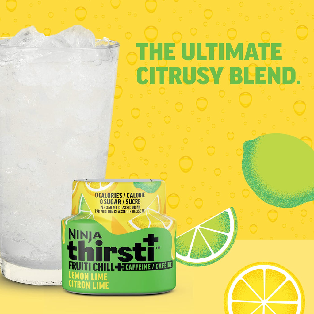 Ninja Thirsti™ FRUITI CHILL + CAFFEINE Lemon Lime Flavored Water Drops