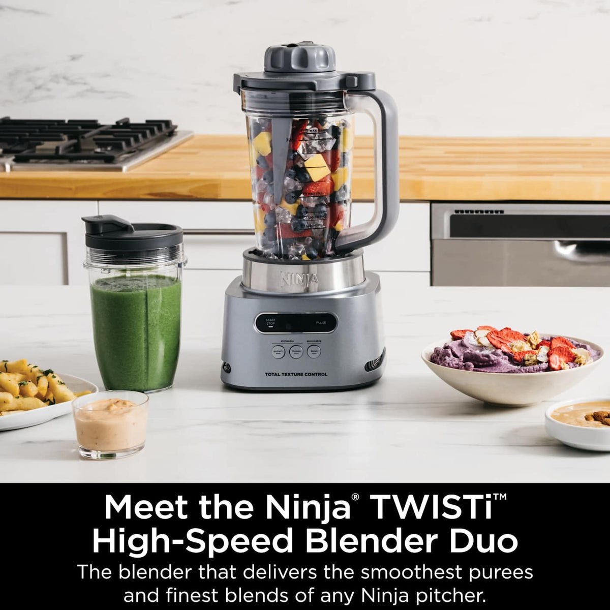 Ninja® TWISTi™, HIGH-SPEED Blender DUO 3 Preset Auto-iQ® Programs SS150C