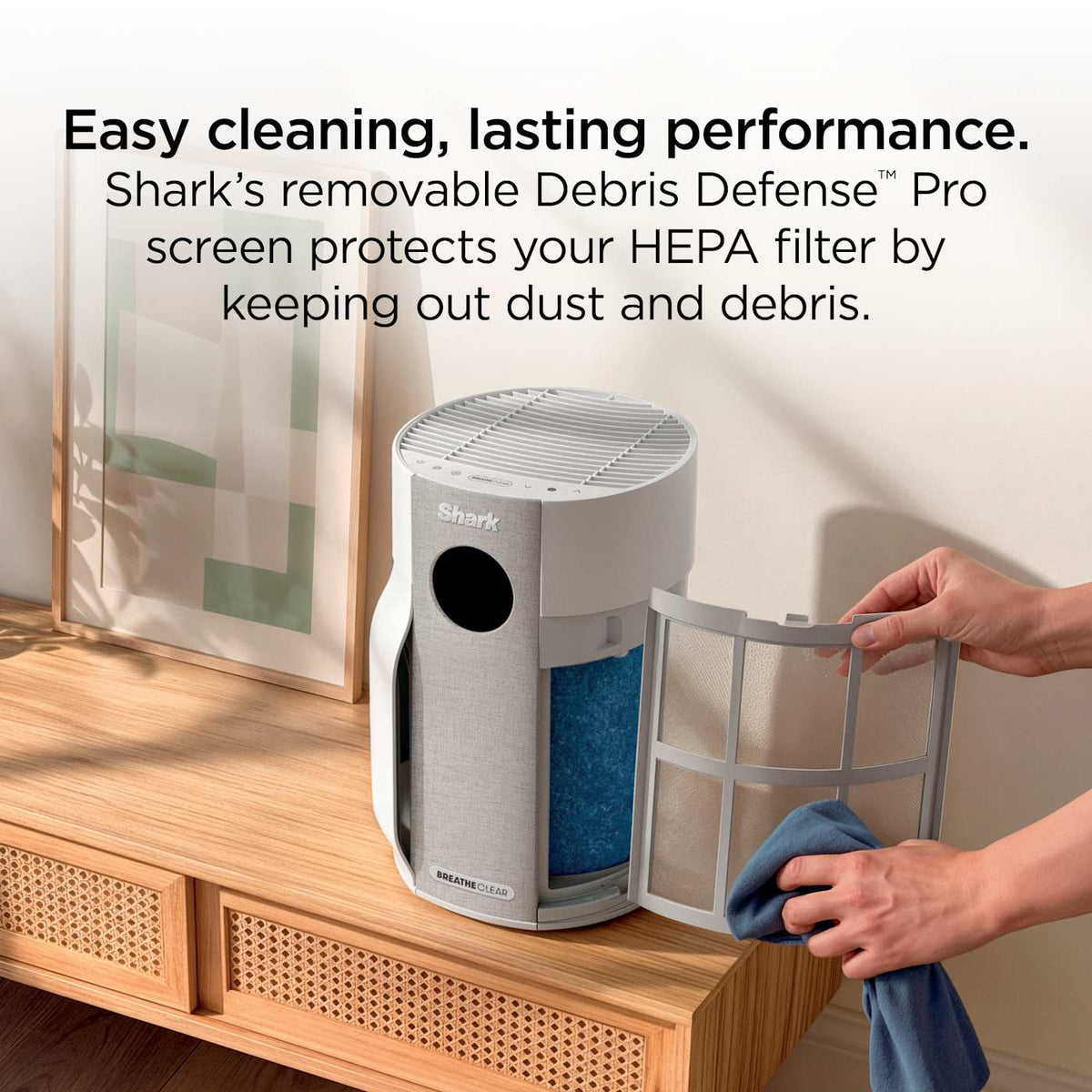 Shark BreatheClear™ Air Purifier with NeverChange™, Dove