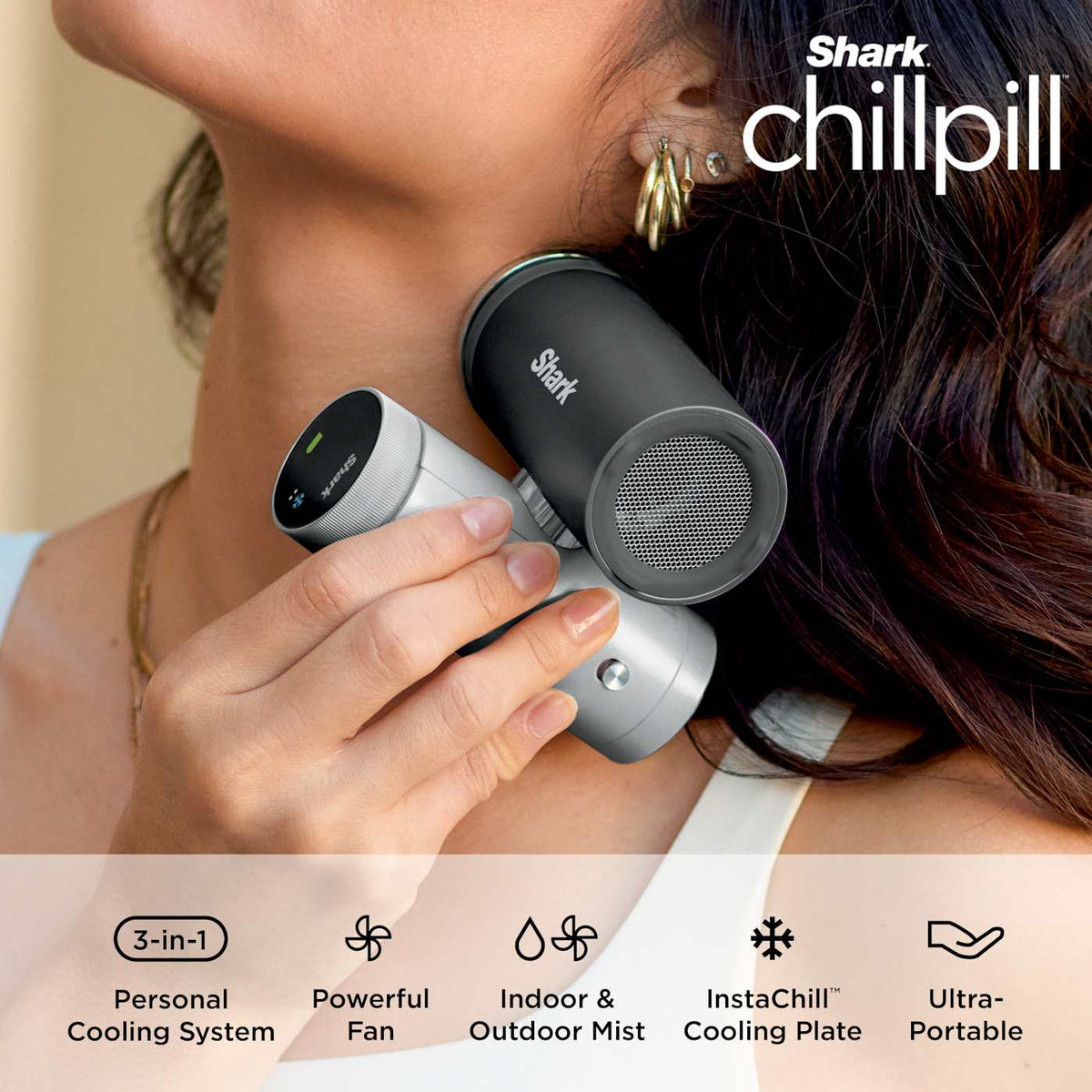 Shark® ChillPill™ 3-in-1 Personal Cooling System, Dragon Fruit