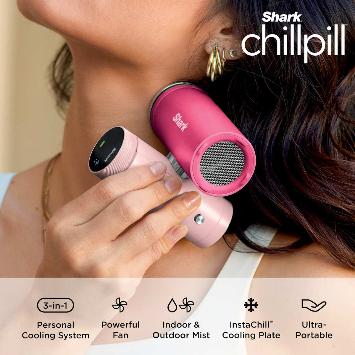 Shark® ChillPill™ 3-in-1 Personal Cooling System, Dragon Fruit