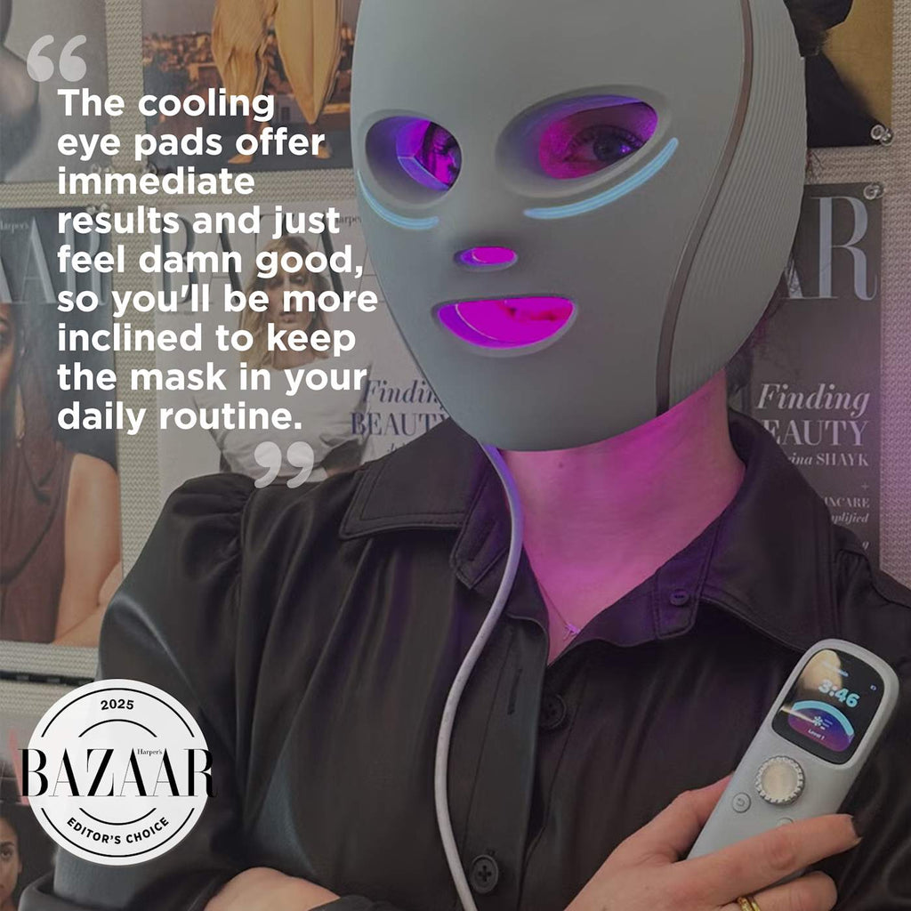 Shark™ CryoGlow™ Cooling + Red Blue & Infrared iQLED Face Mask with Charging Stand