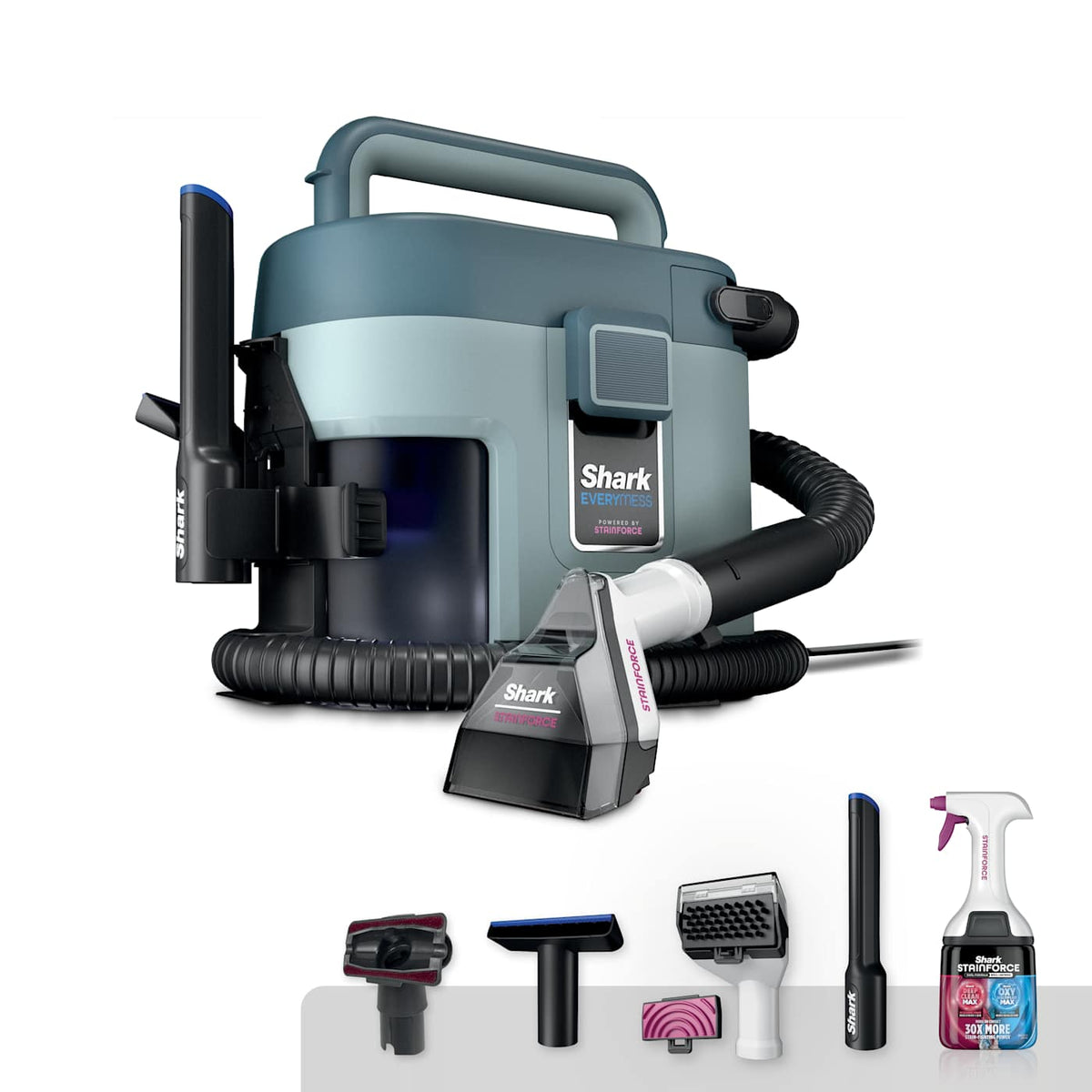 Shark® EveryMess™ Corded Portable Wet & Dry Vac and Stain Remover, Light Blue