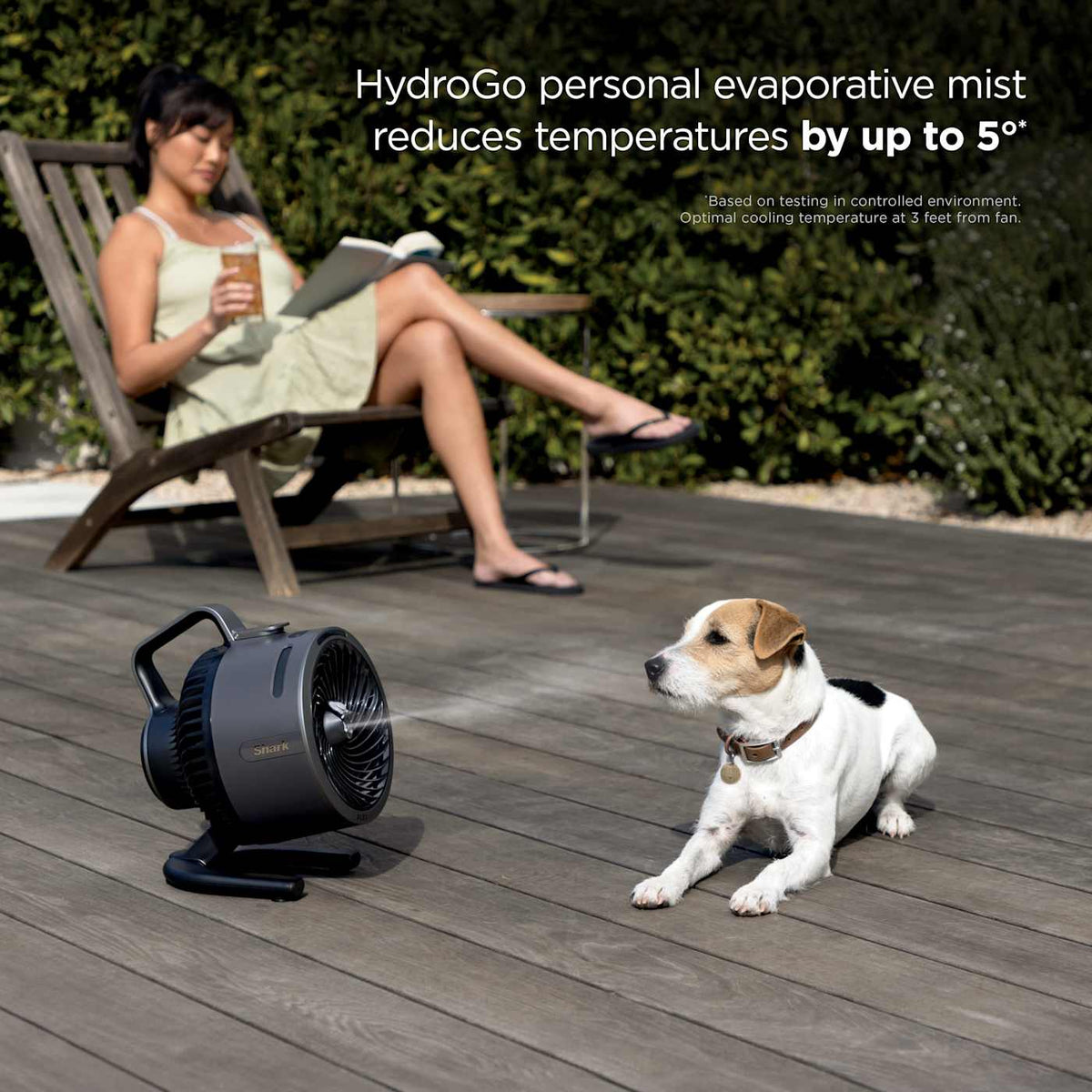 Shark™ FlexBreeze™ HydroGo™ Misting Portable Fan, Quartz