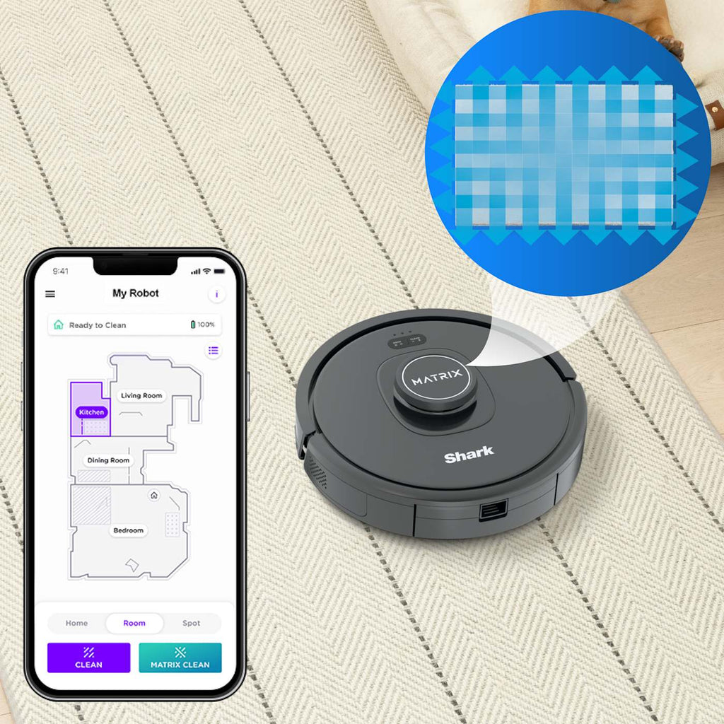 Shark Matrix™ Robot Vacuum for Carpets and Hardfloors with Self-Cleaning Brushroll and Precision Mapping