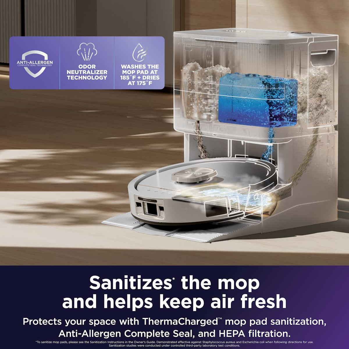 Shark® POWERDETECT™ UV Reveal 2-in-1 Robot Vacuum