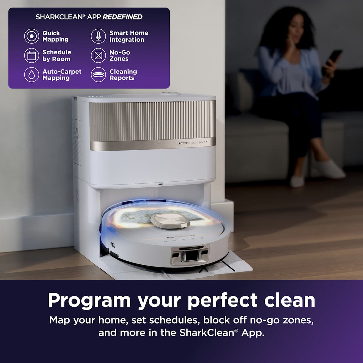 Shark® POWERDETECT™ UV Reveal 2-in-1 Robot Vacuum