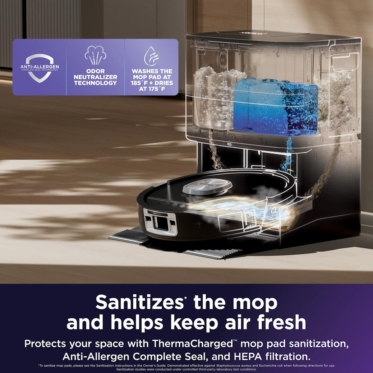 Shark® PowerDetect™ UV Reveal™ 2-In-1 Vac & Mop in Black