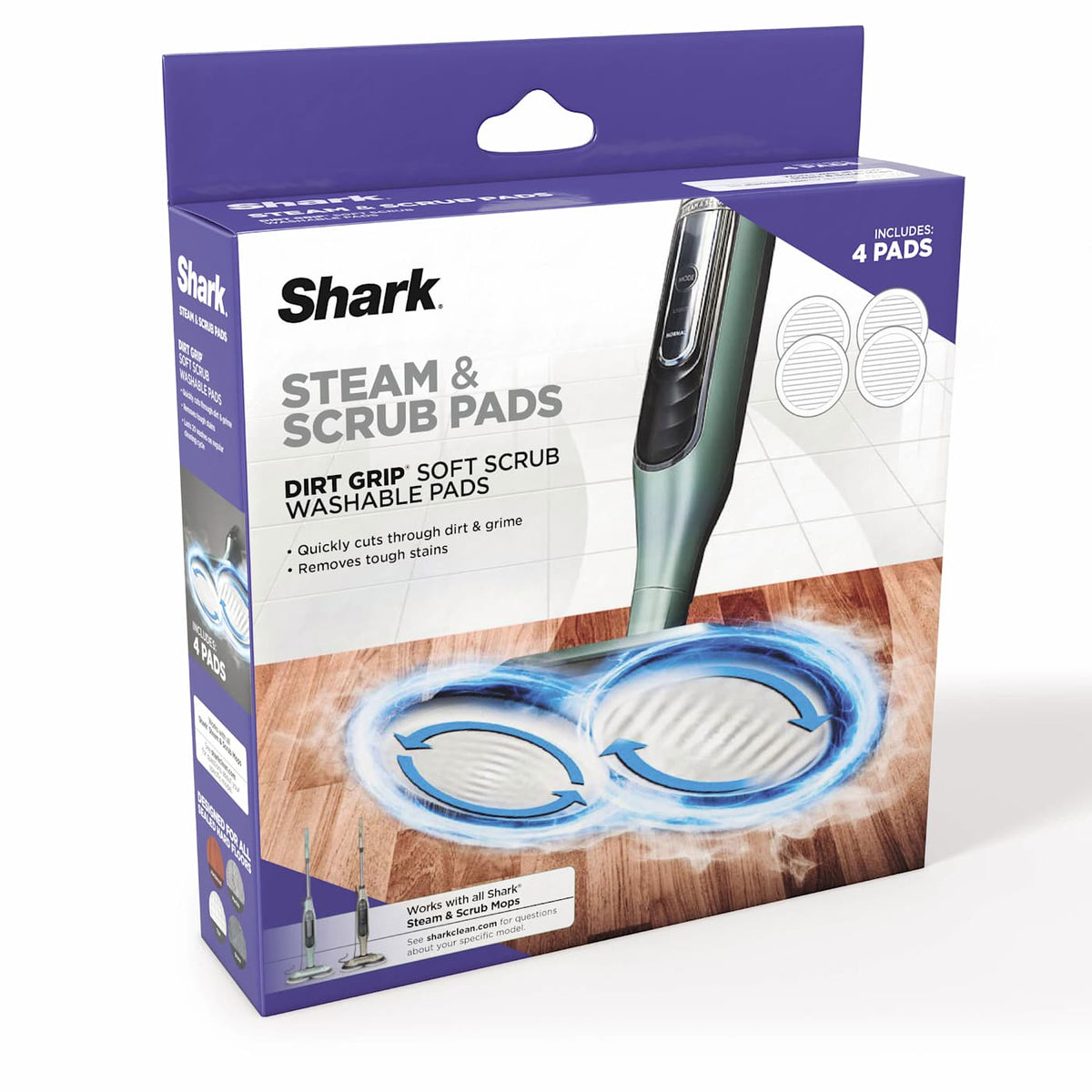 Shark XKITP7000C Dirt Grip Soft Scrub Pads